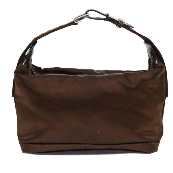 GUCCI Bamboo Hand Bag Nylon Brown Auth bs7822 - Picture 2 of 16